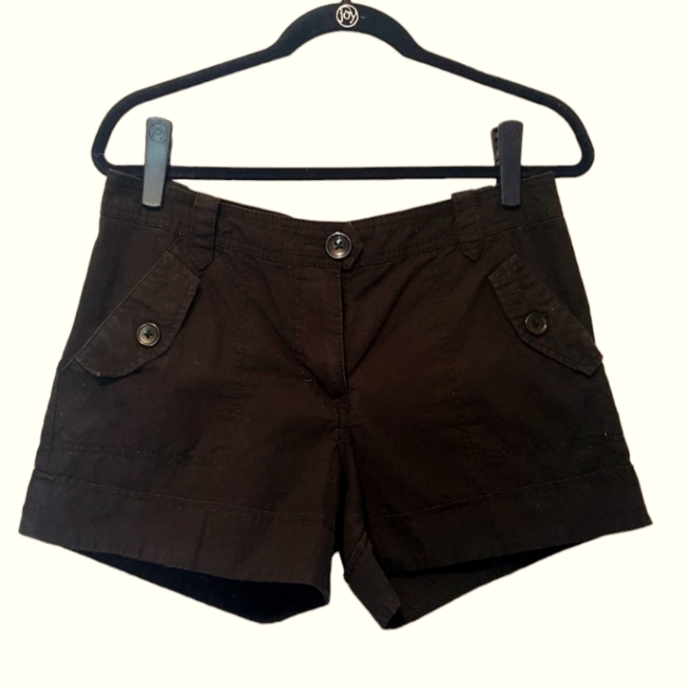 H&M Cuffed Black Shorts with Pockets sz 10